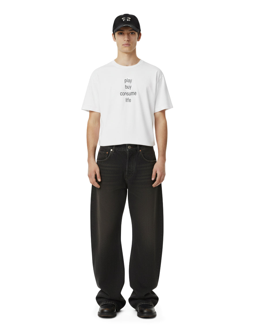 Bestbfore, BB4, Flare Jeans, Denim, Sun-faded, Black, Brown, Acne Studios, Best Jeans, front view