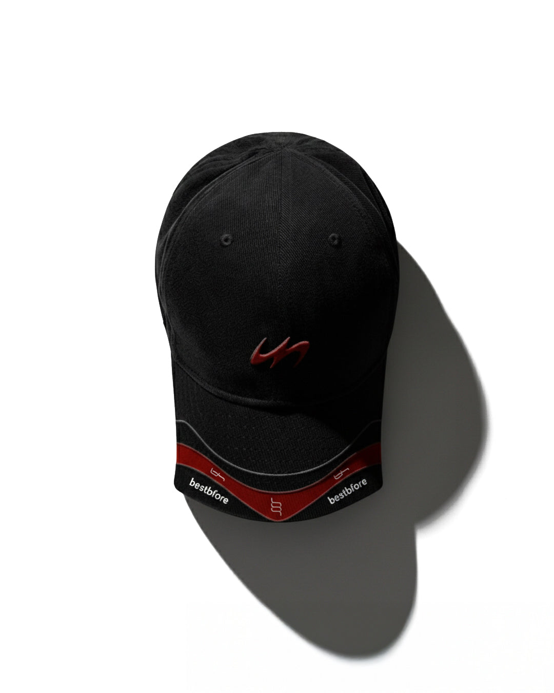 Bestbfore, BB4, F1 Front Wing Cap, black and red, top view, Balenciaga, Ferrari, F1, Cap